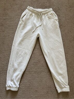Zara Off-White Women's Jogger Sweatpants